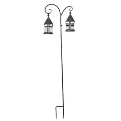 Tuteur Double Lanterne Ă Planter Jardin Fer 30x11x125cm