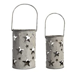 Ensemble 2 Photophores étoile 12x36cm