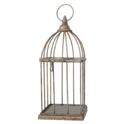 Grande Cage Plantes Cuivrée 15x35cm