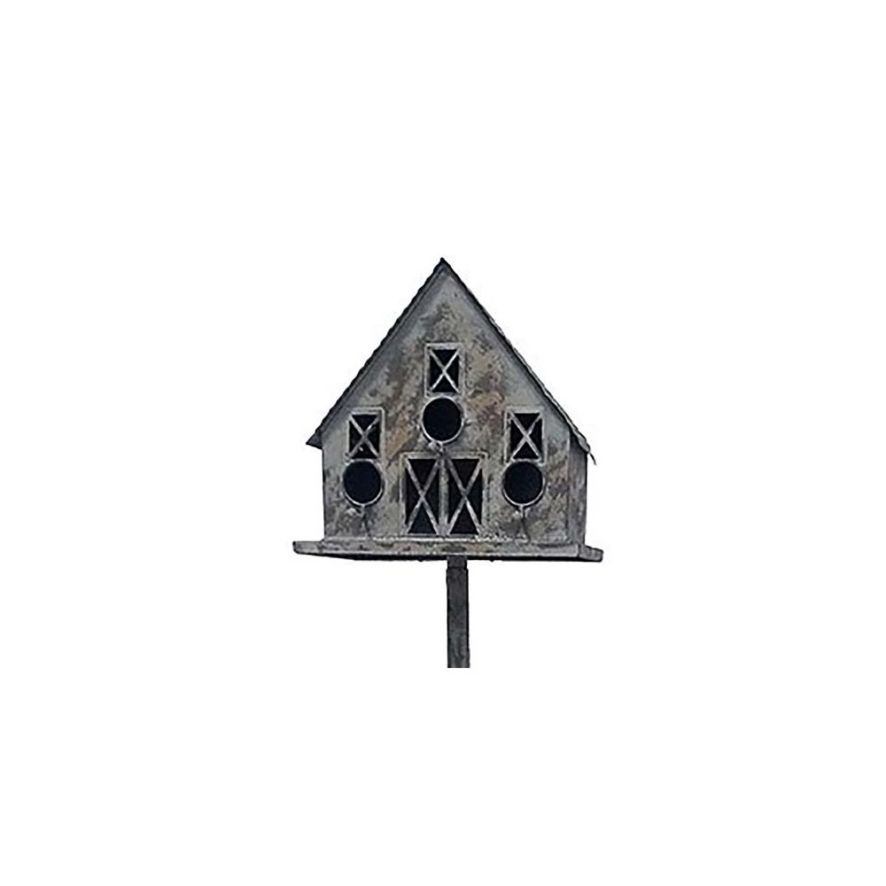 Nichoir Oiseaux Fer Maison 30x20x170cm – Image 2