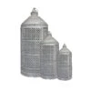 Ensemble 3 Lanternes Blanches 30x30x71cm