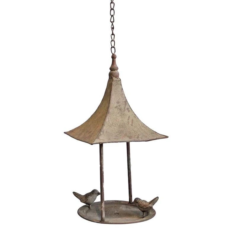 Mangeoire Oiseau à Suspendre Brune 40x19x18cm – Image 2