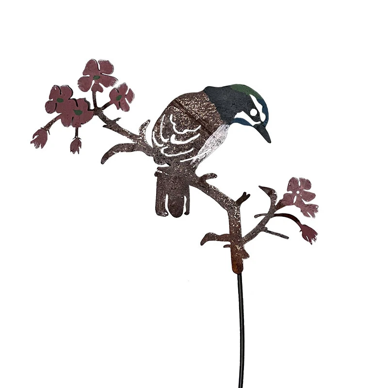 Ensemble 3 Tuteurs Oiseaux Sur Branches 93cm