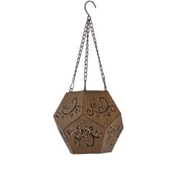 Photophore à Suspendre Rouille 44x19x19cm