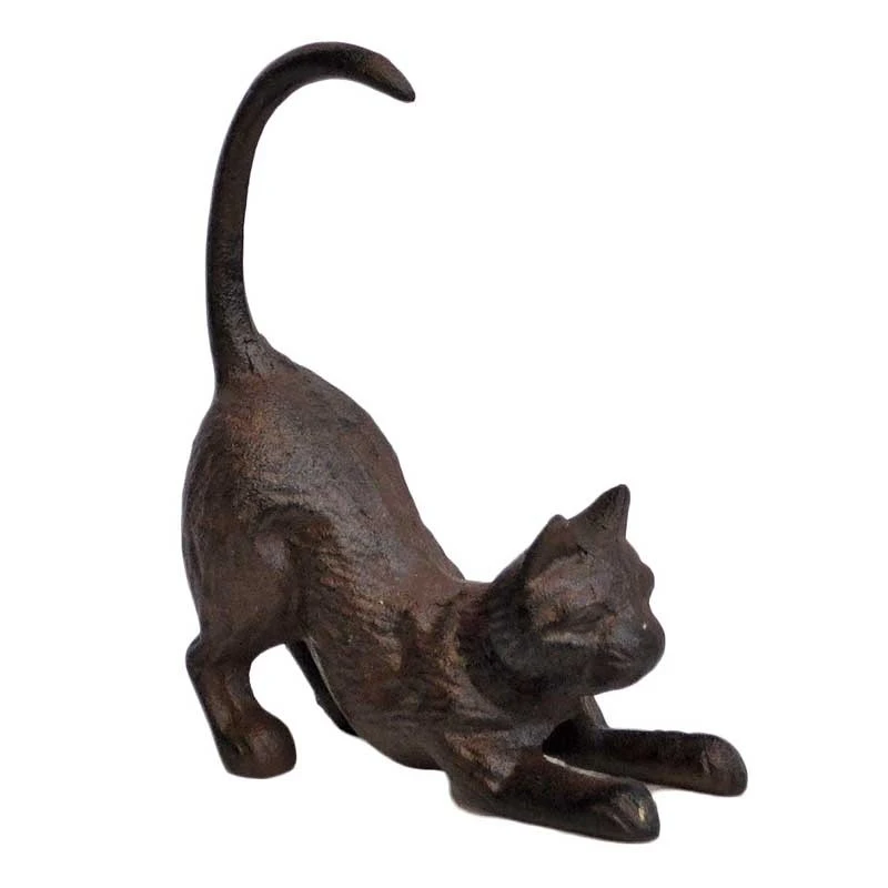 Statuette Déco Chat Fonte 18x6x14cm – Image 2