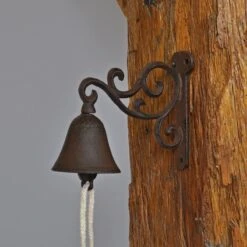 Cloche Carillon Fonte Volutes 20x10x15cm