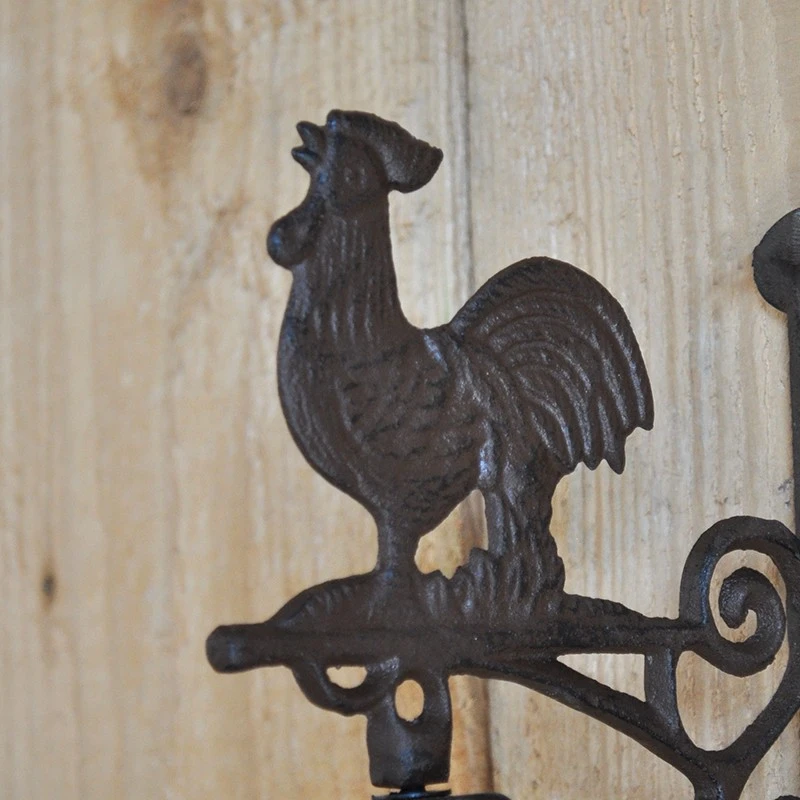 Cloche Carillon Fonte Coq 19x10x17cm – Image 3