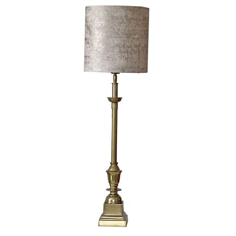 Lampe Sur Pied Abat Jour Velours 86cm X 25cm – Image 2