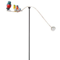 Balancier Jardin Oiseaux Rouges 146x15x69cm