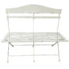 Banc De Jardin Fer Blanc 104x55x94cm