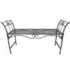 Banc De Jardin Fer Quadrillé 115x42x67cm