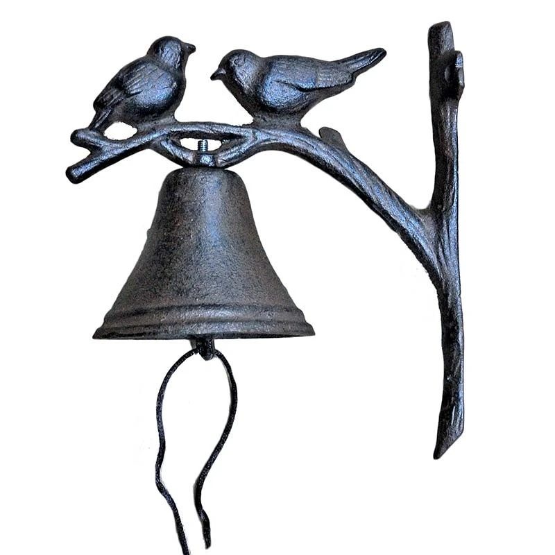 Cloche Carillon Fonte Oiseaux Sur Branche 17x10x17 Cm – Image 2