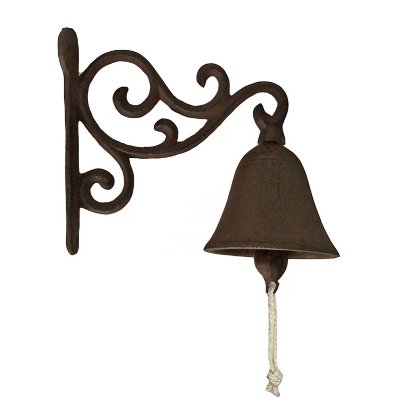 Cloche Carillon Fonte Volutes 20x10x15cm – Image 2