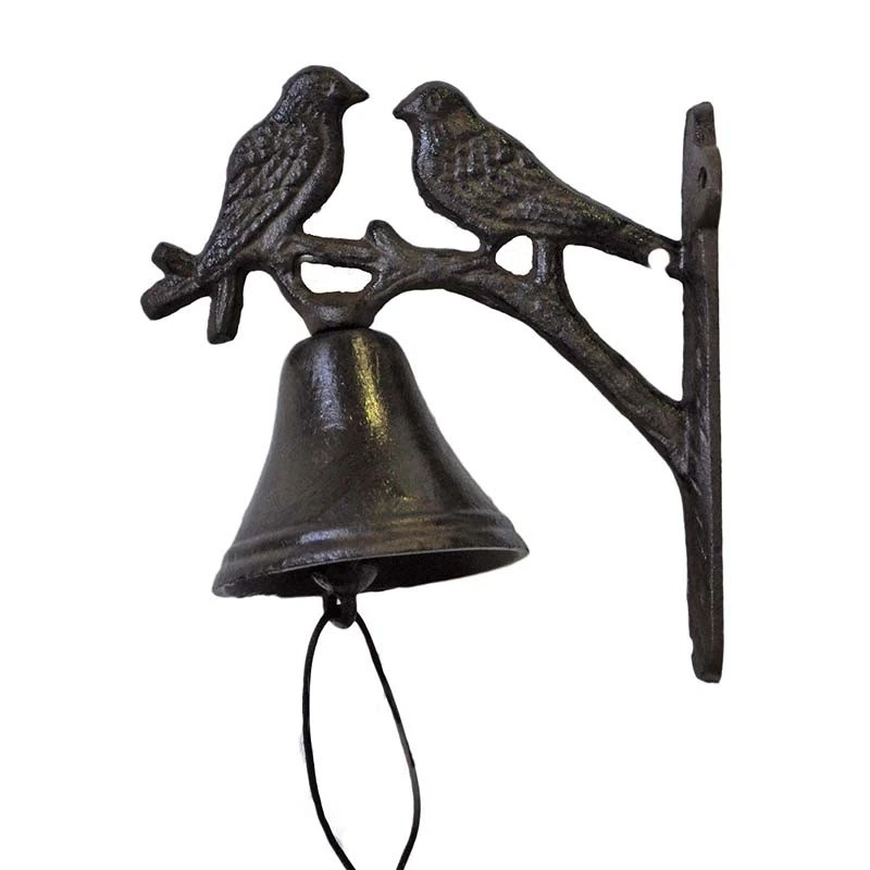 Cloche D'entrée En Fonte - 2 Oiseaux 20x10x19cm – Image 3