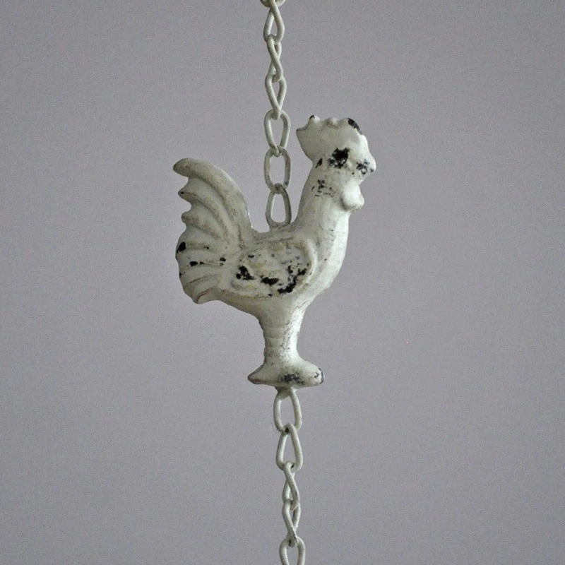 Clochette Coq Fer Blanc 10x65cm – Image 3