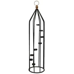Colonne Bougeoir 8 Bougies Fer Noir