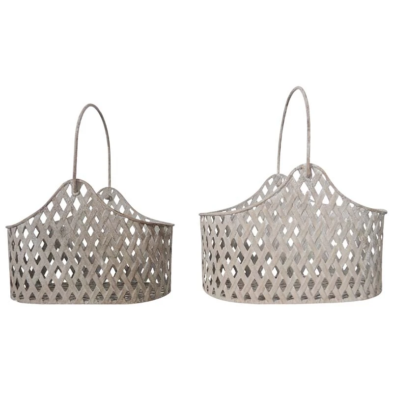 Ensemble 2 Jardinières Quadrillées 30x20cm