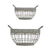 Ensemble 2 Paniers Fer 46x29x26cm