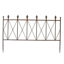 Grande Barrière Fleurs De Lys En Fer 122x78 Cm