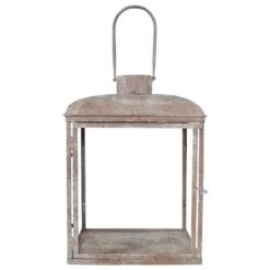 Grande Lanterne Fer Patiné 30x60cm