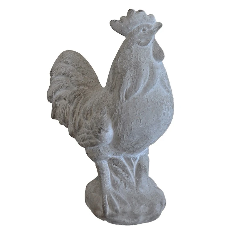 Grande Statue Coq Ciment 17x09x22cm