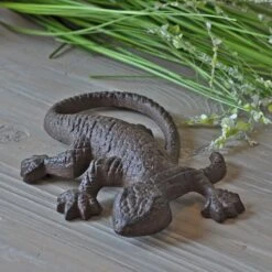 Grosse Salamandre Déco Fonte 20x13cm