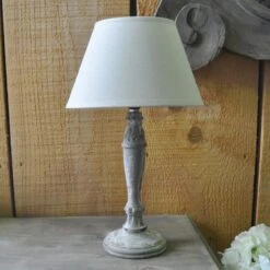 Lampe à Poser Baroque Bois 24x43cm