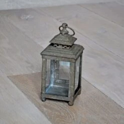 Lanterne Patinée En Fer 20x9x9cm