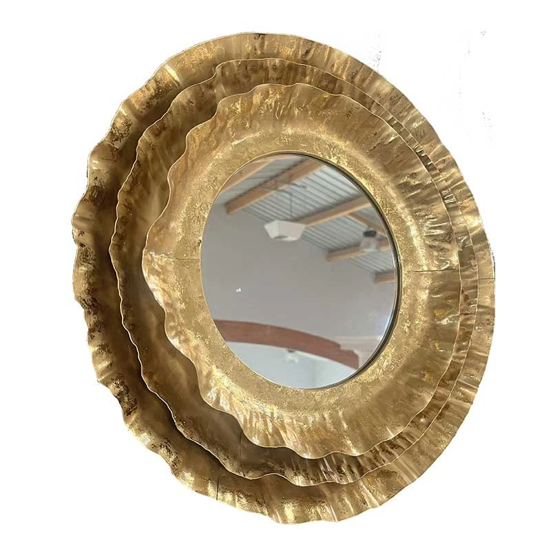 Miroir Rond Doré King 40x40x6cm – Image 2