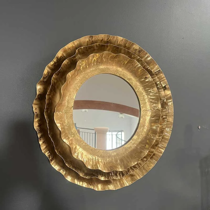 Miroir Rond Doré King 40x40x6cm – Image 3