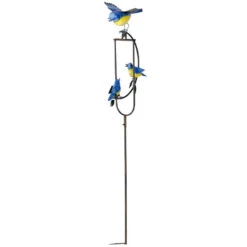 Mobile Fer Oiseaux Bleus 28x13x129cm