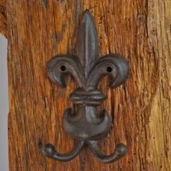 Patère Fonte Fleur De Lys 10x16x04cm