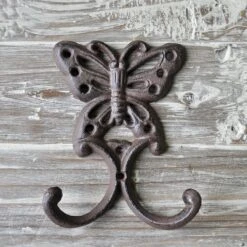Patère Fonte Papillon 10x6cm