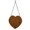 Photophore Suspendu Coeur Fer 45x18x8cm