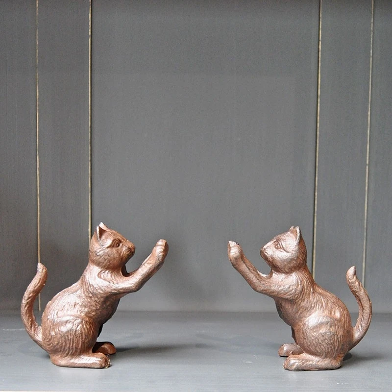 Serre Livres Chats Fonte 12x12x7cm – Image 3