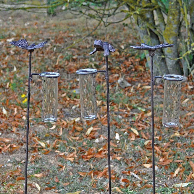 Set 3 Pluviomètres Grenouille, Papillon, Libellule