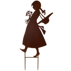 Silhouette Jardin Jeune Fille 40x78cm