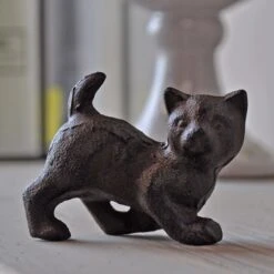 Statuette Déco Chaton Fonte 6x4x8cm