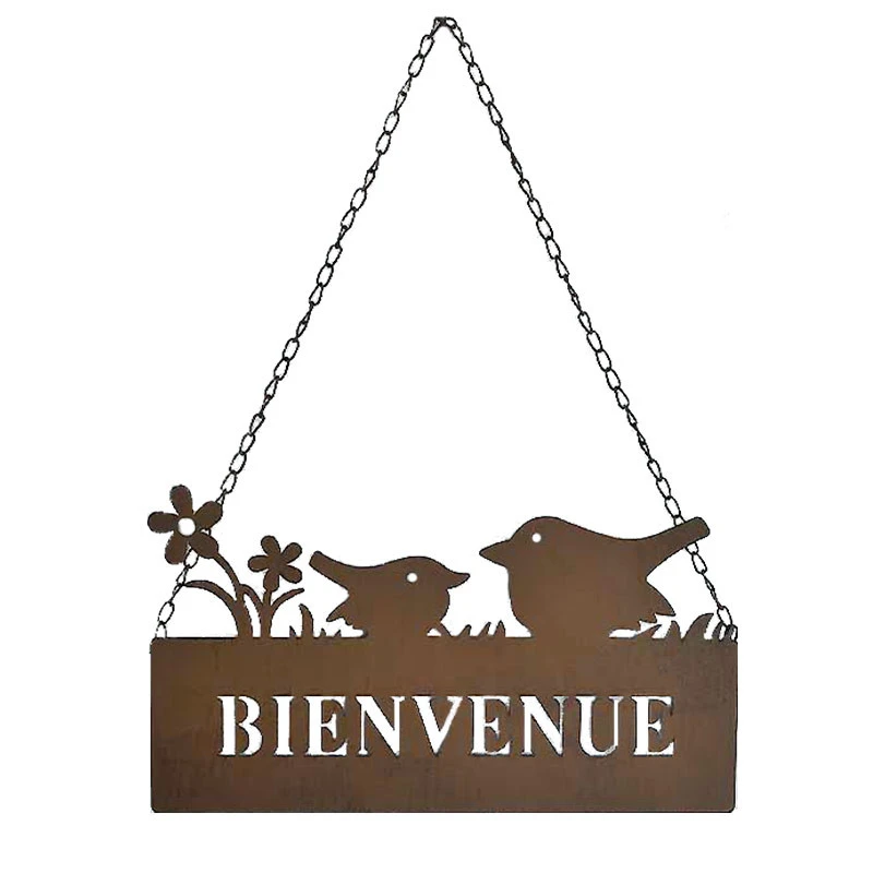 Suspension Déco Jardin "Bienvenue" 36x48cm – Image 2