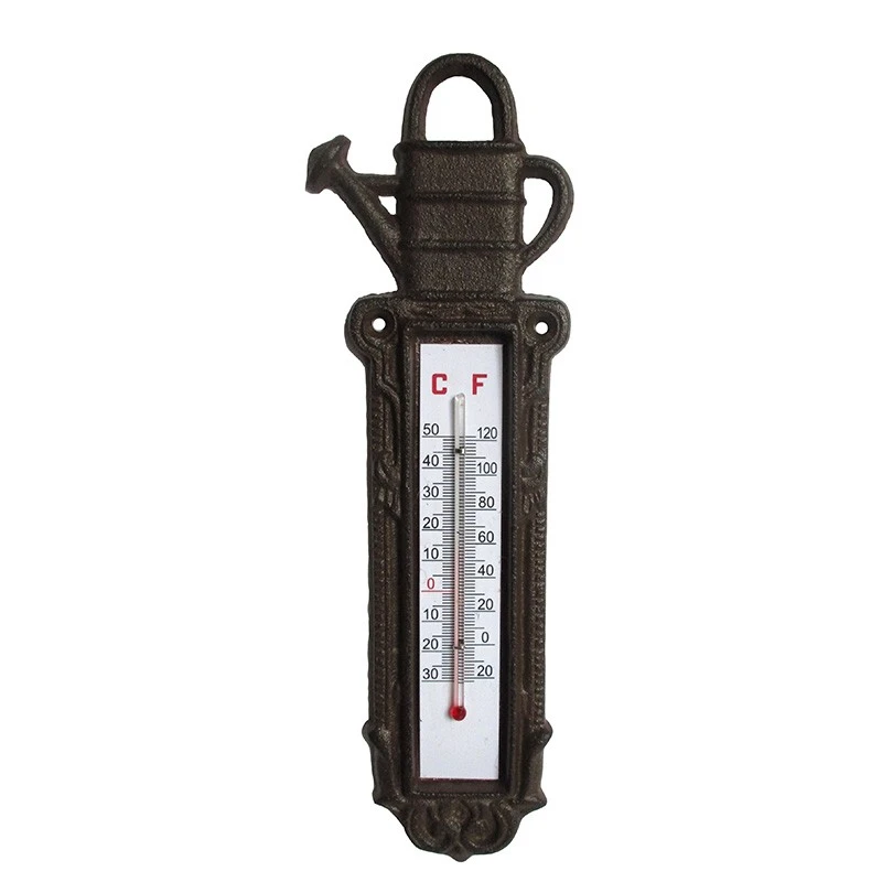 Thermomètre Mural Arrosoir En Fonte 28X8cm