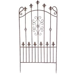 Treillage Jardin Fer Fleur De Lys 61x05x123cm
