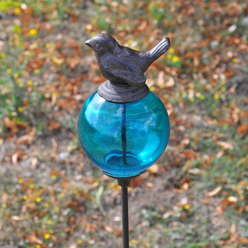 Tuteur Boule Oiseau Bleu Queue Haute 10x117cm – Image 3